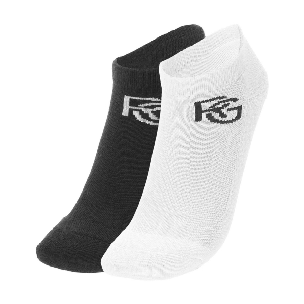 Tennis Socks Roland Garros Performance x 2 Socks  White/Black RGHS1321MLT