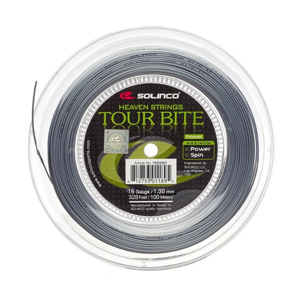 Cordaje Monofilamento Solinco Tour Bite Mini 1.30 Bobina de 100 m  Grey 1920065