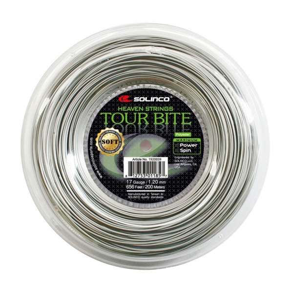 Cordaje Monofilamento Solinco Tour Bite Soft 1.20 Bobina 200 m  Grey 1920060