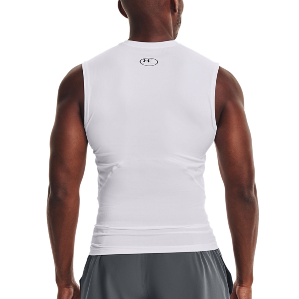 Under Armour HeatGear Compression Tank - White/Black