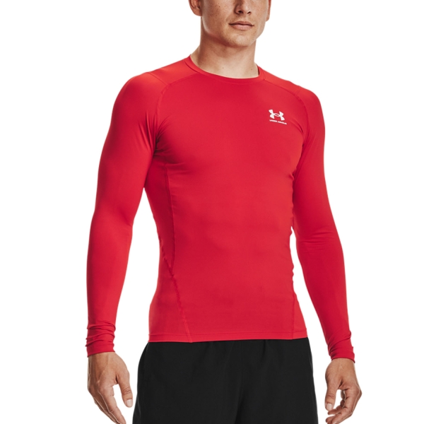 India cráter Shipley Under Armour HeatGear Compression Camisa de Tenis Hombre - Red