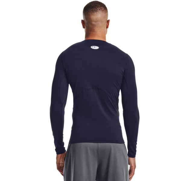 Under Armour HeatGear Compression Maglia - Midnight Navy/White