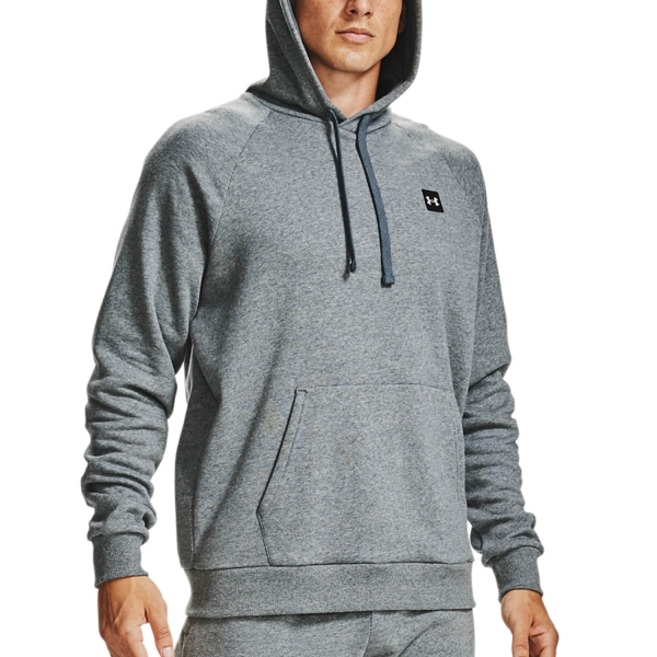 Maglie e Felpe Tennis Uomo Under Armour Under Armour Rival Fleece Hoodie  Pitch Gray Light Heather/Onyx White  Pitch Gray Light Heather/Onyx White 13570920012