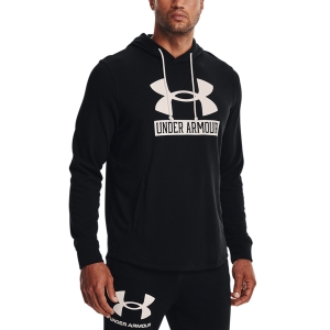 Men's Tennis Shirts and Hoodies Under Armour Rival Terry Logo Hoodie  Black/Onyx White 13703900001
