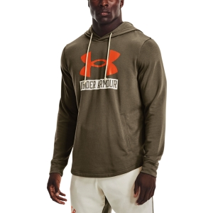 Men's Tennis Shirts and Hoodies Under Armour Rival Terry Logo Hoodie  Tent/Team Orange 13703900361