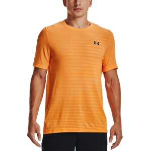 Men's Tennis Shirts Under Armour Seamless Fade TShirt  Omega Orange/Black 13611330857