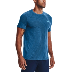 Camisetas de Tenis Hombre Under Armour Seamless Surge Camiseta  Cruise Blue/Fresco Blue 13704490899