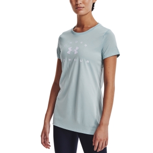 Women`s Tennis T-Shirts and Polos Under Armour Tech Solid Logo TShirt  Breaker Blue/White 13698640478
