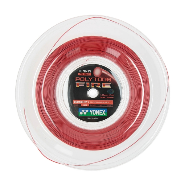Monofilament String Yonex PolyTour Fire 1.20 200 m Reel  Red PTF1202R