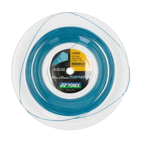 Corda Monofilamento Yonex Yonex PolyTour Spin 1.20 200 m Reel  Cobalt Blu  Cobalt Blu PTS1202BL