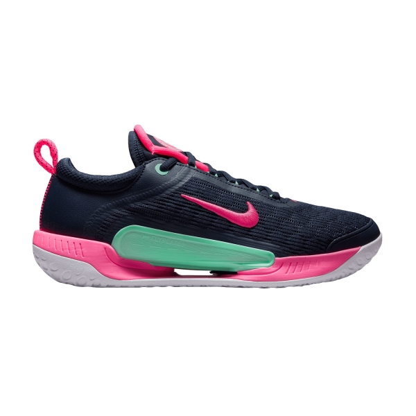 Men`s Tennis Shoes Nike Court Zoom NXT HC  Obsidian/Hyper Pink/Green Glow/White DH0219402