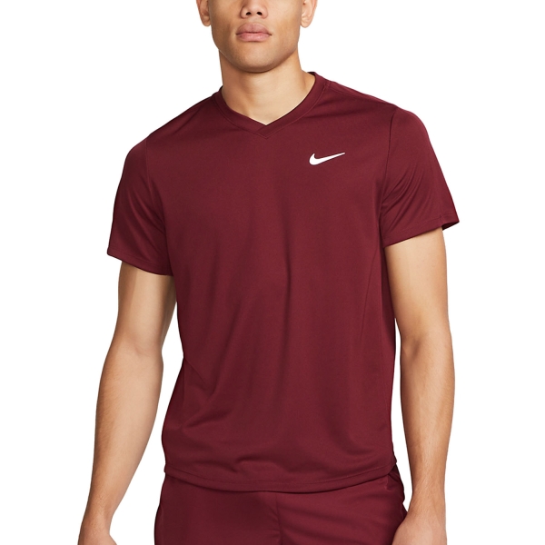 Nike Victory Men s Tennis T Shirt Dark Beetroot White