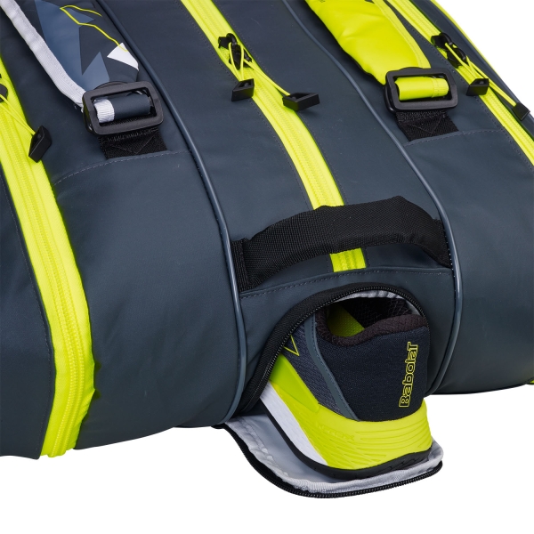 Babolat Pure Aero x 12 Tennis Bag Grey Yellow White