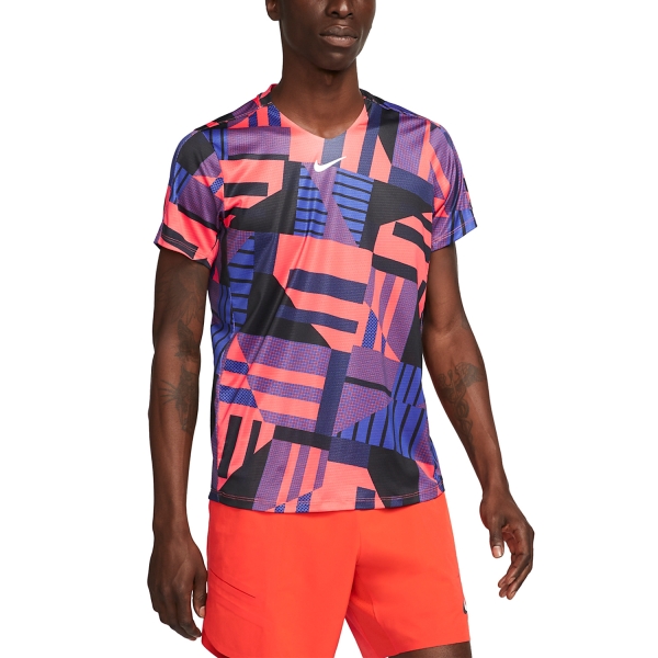Nike Dri FIT Advantage Logo Men s Tennis T Shirt Bright Crimson