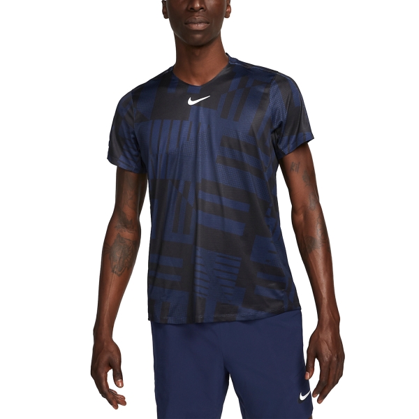 Nike Dri FIT Advantage Logo Men s Tennis T Shirt Midnight Navy