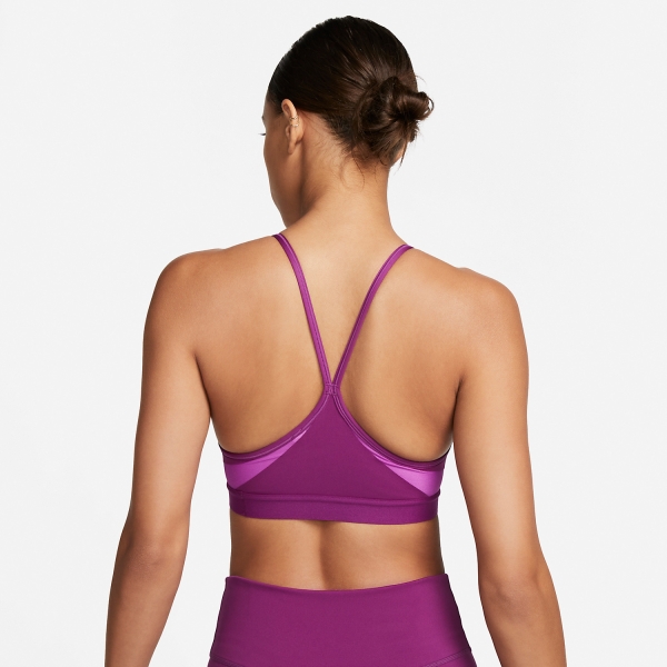 Nike Indy Logo Womens Tennis Sports Bra - Vivid Purple/Viotech