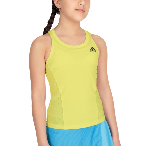 Top and Shirts Girl adidas Club Logo Tank Girl  Beam Yellow HN6304