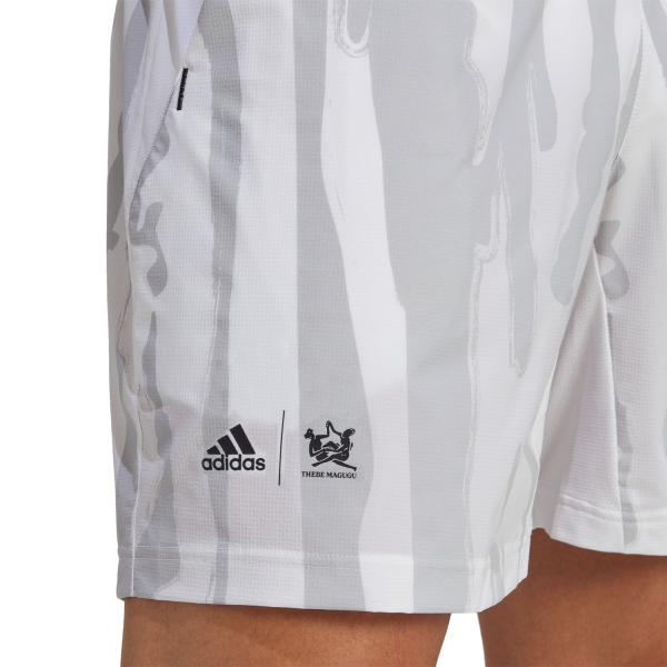 adidas New York Printed 7in Shorts de Tenis Hombre - White