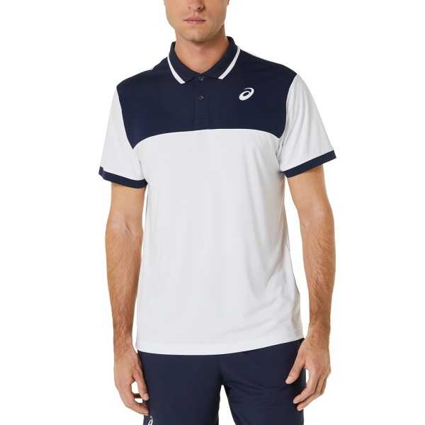 Men's Tennis Polo Asics Court Polo  Brilliant White/Midnight 2041A256102