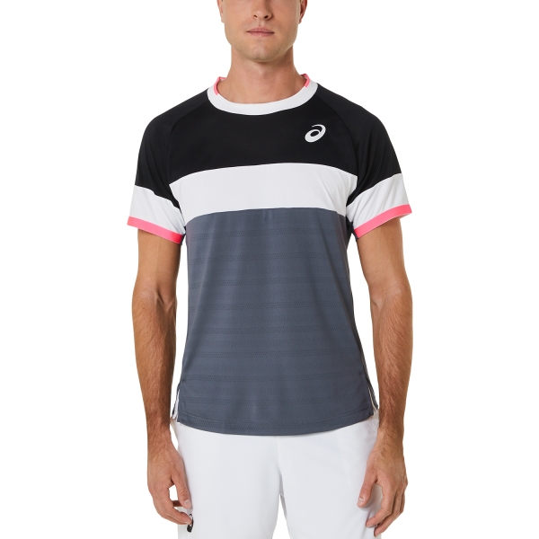 Men's Tennis Shirts Asics Match TShirt  Performance Black/Carrier Grey 2041A244003