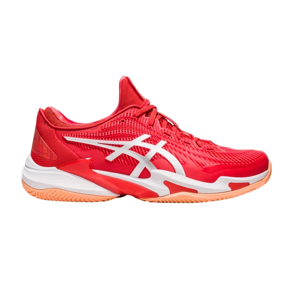 Asics Court 3 Novak Clay Men's Tennis Shoes - Fiery Red/White
