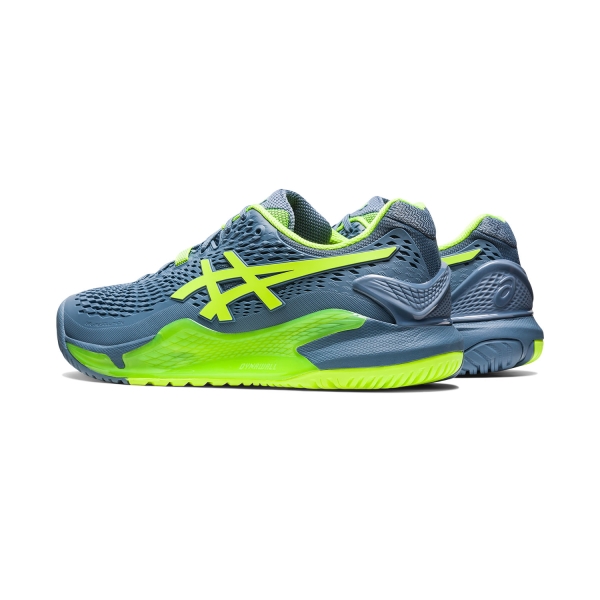 Asics Gel Resolution 9 - Steel Blue/Hazard Green
