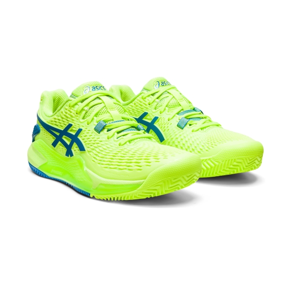 Asics Gel Resolution 9 Clay - Hazard Green/Reborn Blue