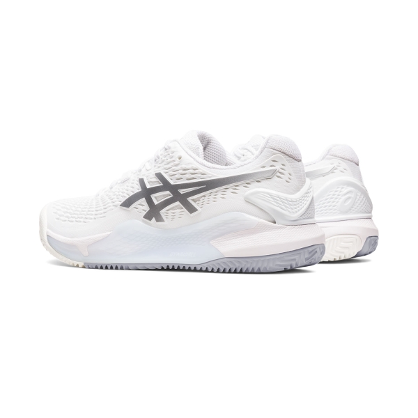 Asics Gel Resolution 9 Clay - White/Pure Silver
