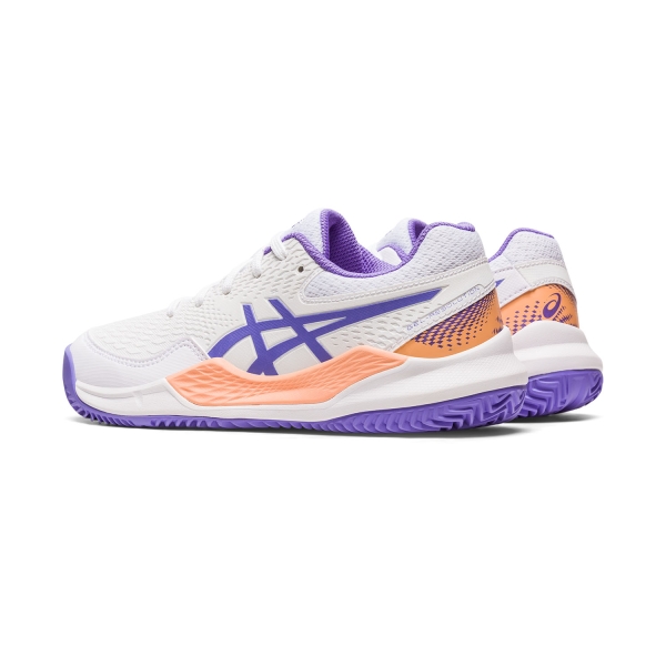 Asics Gel Resolution 9 GS Clay Junior - White/Amethyst