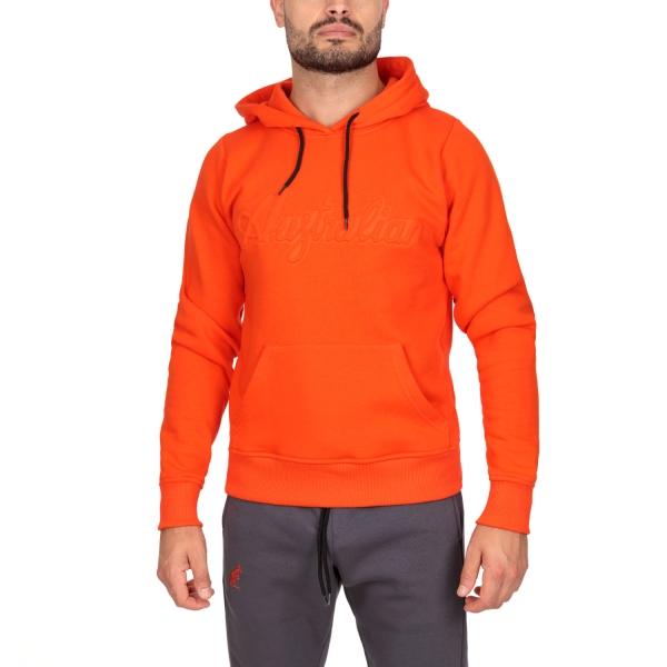 Maglie e Felpe Tennis Uomo Australian Australian 3D Logo Hoodie  Lava  Lava SWUFE0035149