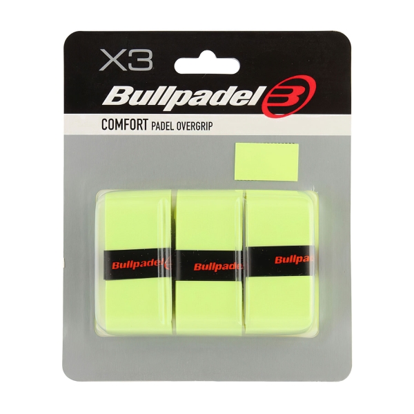 Accesorios Padel Bullpadel GB1200 Comfort x 3 Sobregrips  Yellow Fluorine 450839971