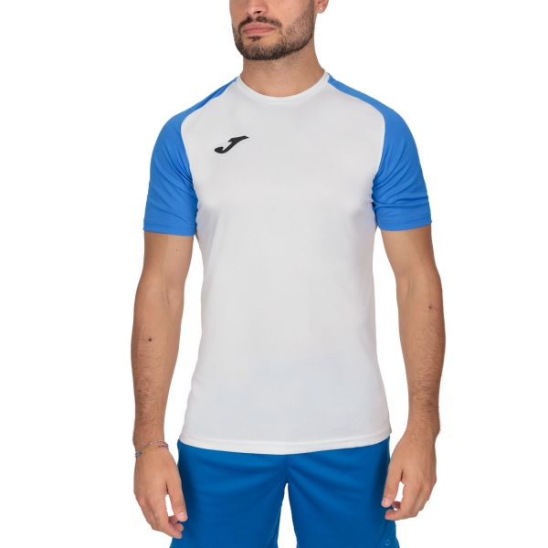 Men's Tennis Shirts Joma Academy IV TShirt  White/Royal 101968.207