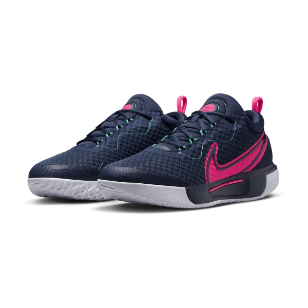 Nike Court Zoom Pro HC - Obsidian/Hyper Pink/Green Glow/White