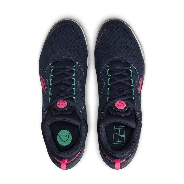Nike Court Zoom Pro HC - Obsidian/Hyper Pink/Green Glow/White