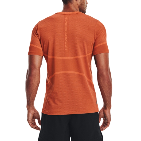 Under Armour Rush Seamless Legacy T-Shirt - Orange Blast/Black