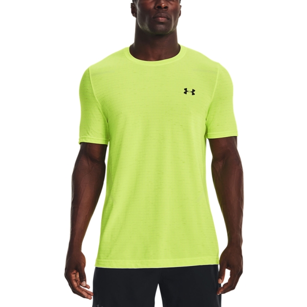 acceso Pelágico romántico Under Armour Seamless Grid Camiseta de Tenis Hombre - Lime Surge