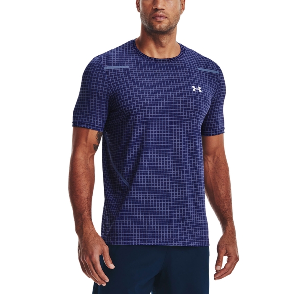Maglietta Tennis Uomo Under Armour Under Armour Seamless Grid Camiseta  Sonar Blue/Gray Mist  Sonar Blue/Gray Mist 13769210468