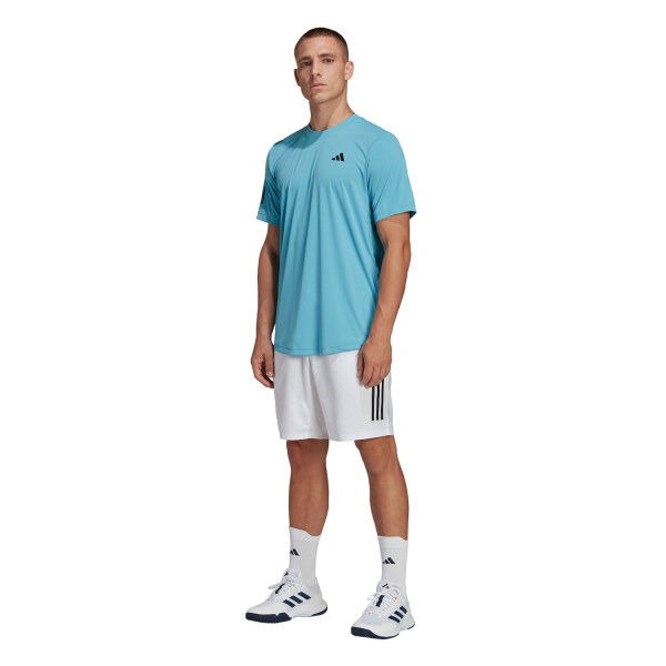 adidas Club 3 Stripes 7in Pantaloncini - White
