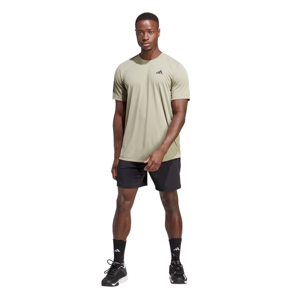 adidas Club 3 Stripes Men s Tennis T Shirt Silver Pebble