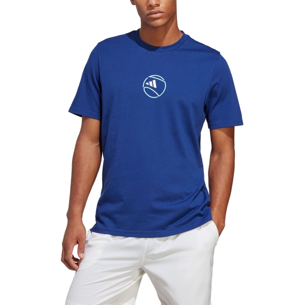 Maglietta Tennis Uomo adidas Logo Pint Maglietta  Victory Blue IC4981