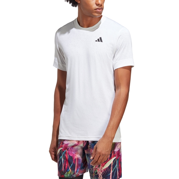 Maglietta Tennis Uomo adidas adidas FreeLift Camiseta  White  White HR6484