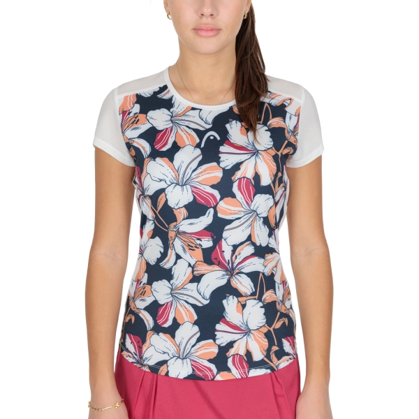 Camisetas y Polos de Tenis Mujer Head Tie Break Camiseta  Print/White 814502PRWH