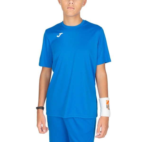 Tennis Polo and Shirts Boy Joma Combi TShirt Boy  Blue/White 100052.700