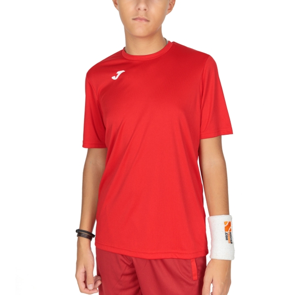 Tennis Polo and Shirts Boy Joma Combi TShirt Boy  Red/White 100052.600