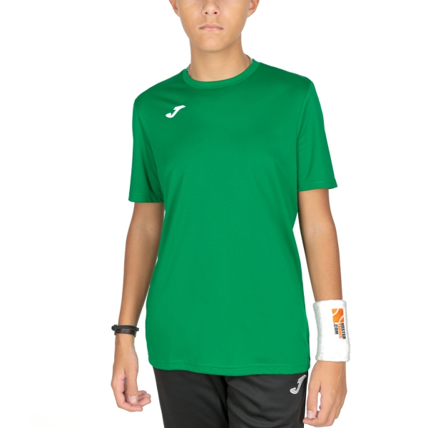 Tennis Polo and Shirts Boy Joma Combi TShirt Boy  Green/White 100052.450