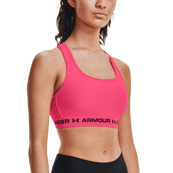 Sujetador y Ropa Interior Mujer Under Armour Crossback Mid Sujetador Deportivo  Cerise 13610340653