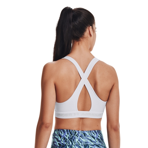 Under Armour Crossback Mid Sports Bra - White