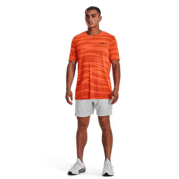 Under Armour Seamless Wave Maglietta - Orange Blast/Black