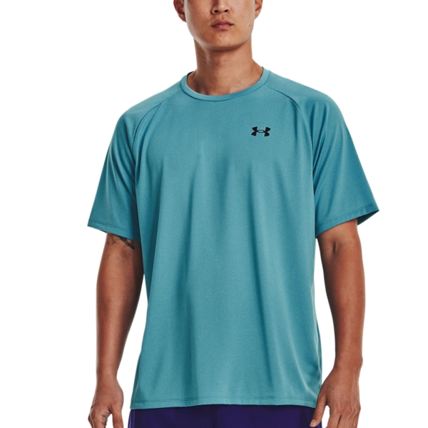 Camisetas de Tenis Hombre Under Armour Tech 2.0 Novelty Camiseta  Glacier Blue/Black 13453170433