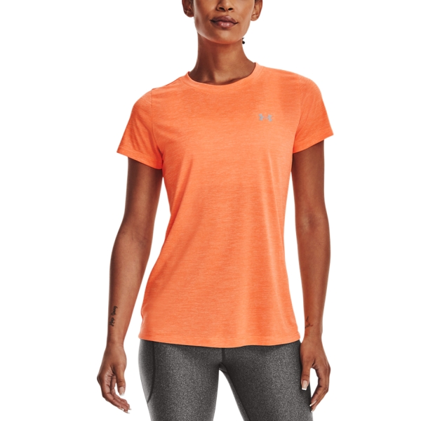 Women`s Tennis T-Shirts and Polos Under Armour Tech Twist TShirt  Orange Blast/Orange Tropic 12772060866